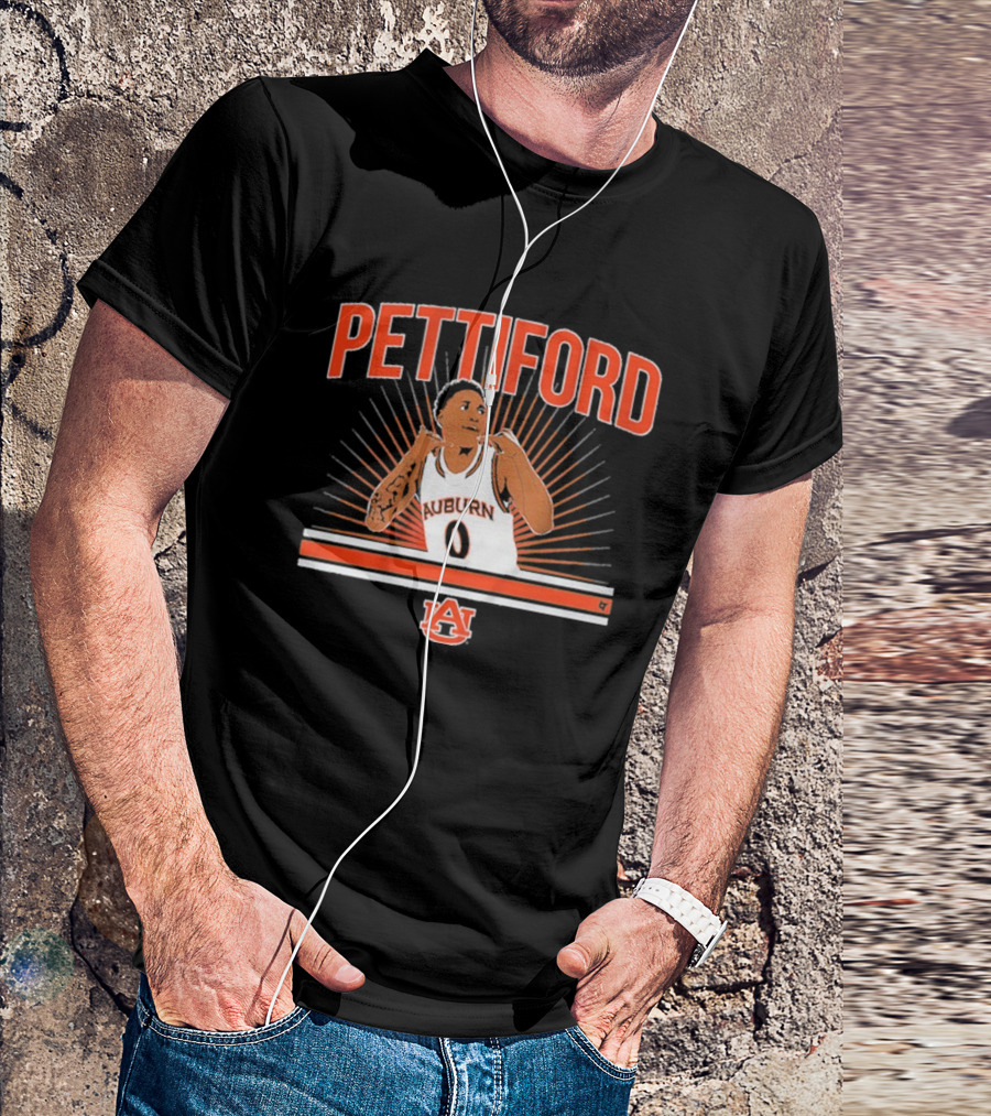 Auburn Basketball Pettiford 0 Auburn University Basketball Star T-Shirt