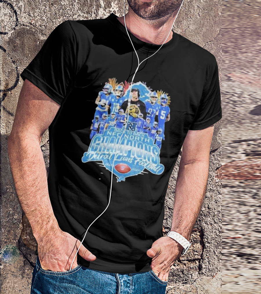Back To Back NFC North Champions Detroit Lions Football 2023 2024 T-Shirt