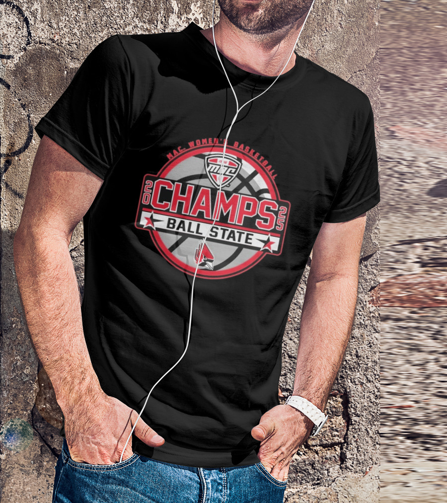 Ball State MAC Women's Basketball Champs 2025 T-Shirt