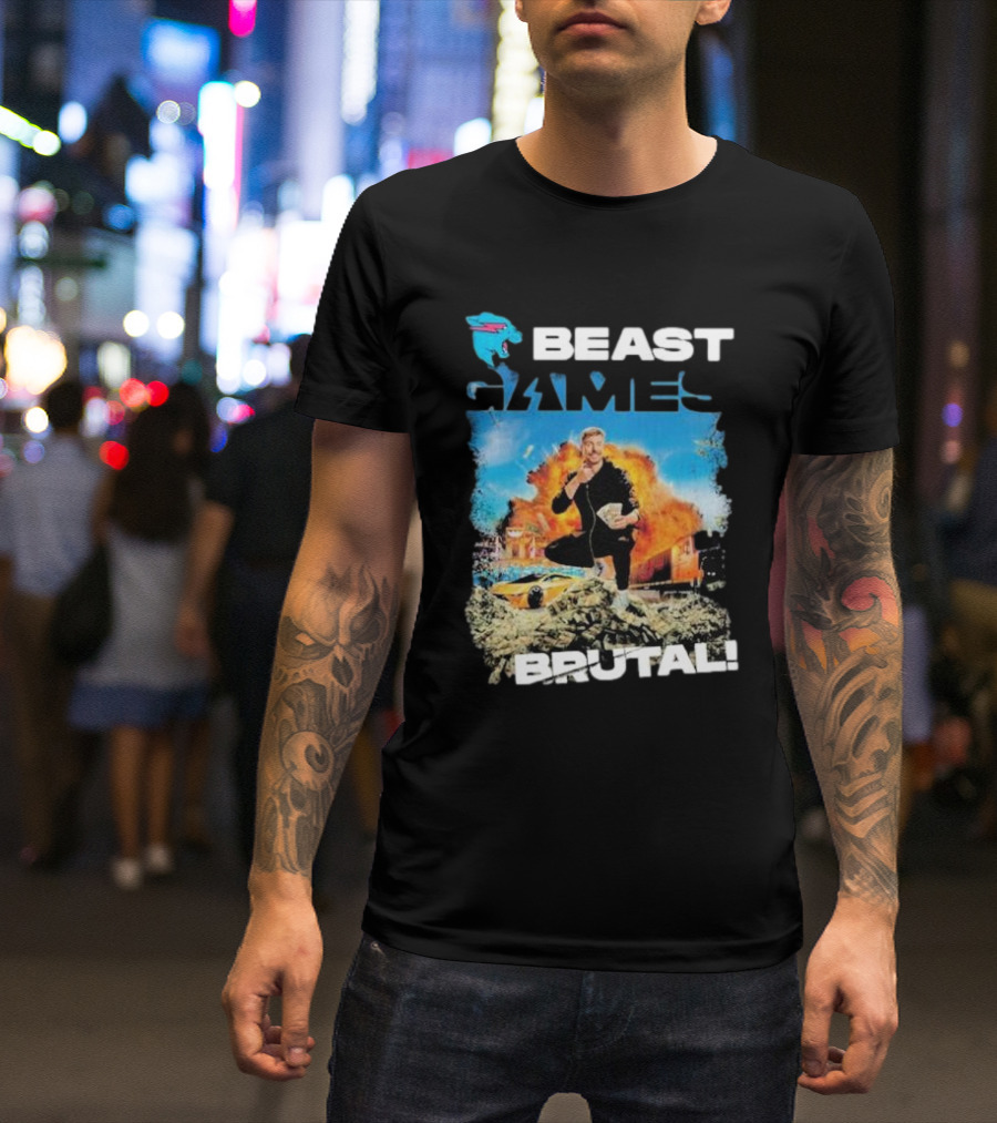 Beast Games Brutal Explosive Action Scene T-Shirt