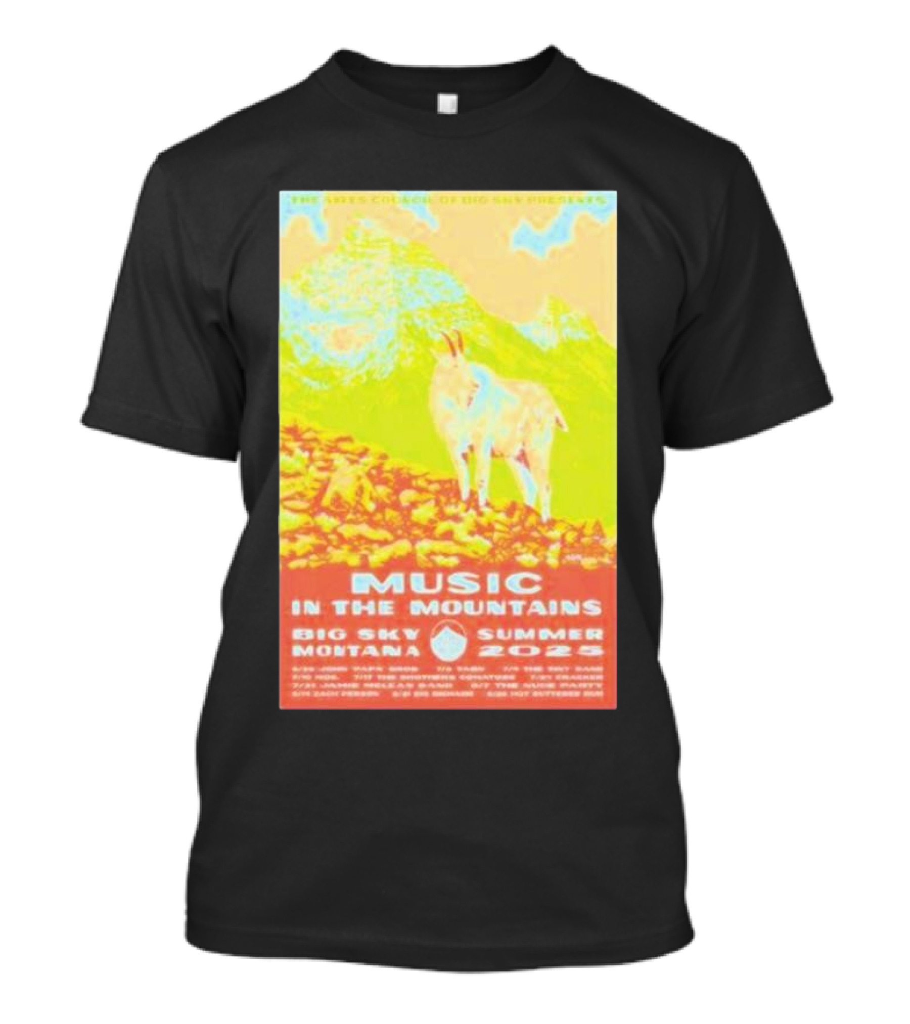 The Arts Council Of Big Sky Presents Music In The Mountains Big Sky Montana Summer 2025 Event T-Shirt
