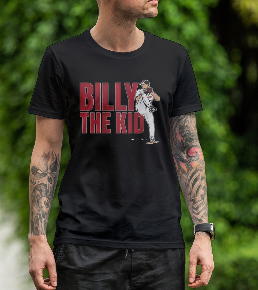 Billy The Kid Pitching Stance Tribute T-Shirt