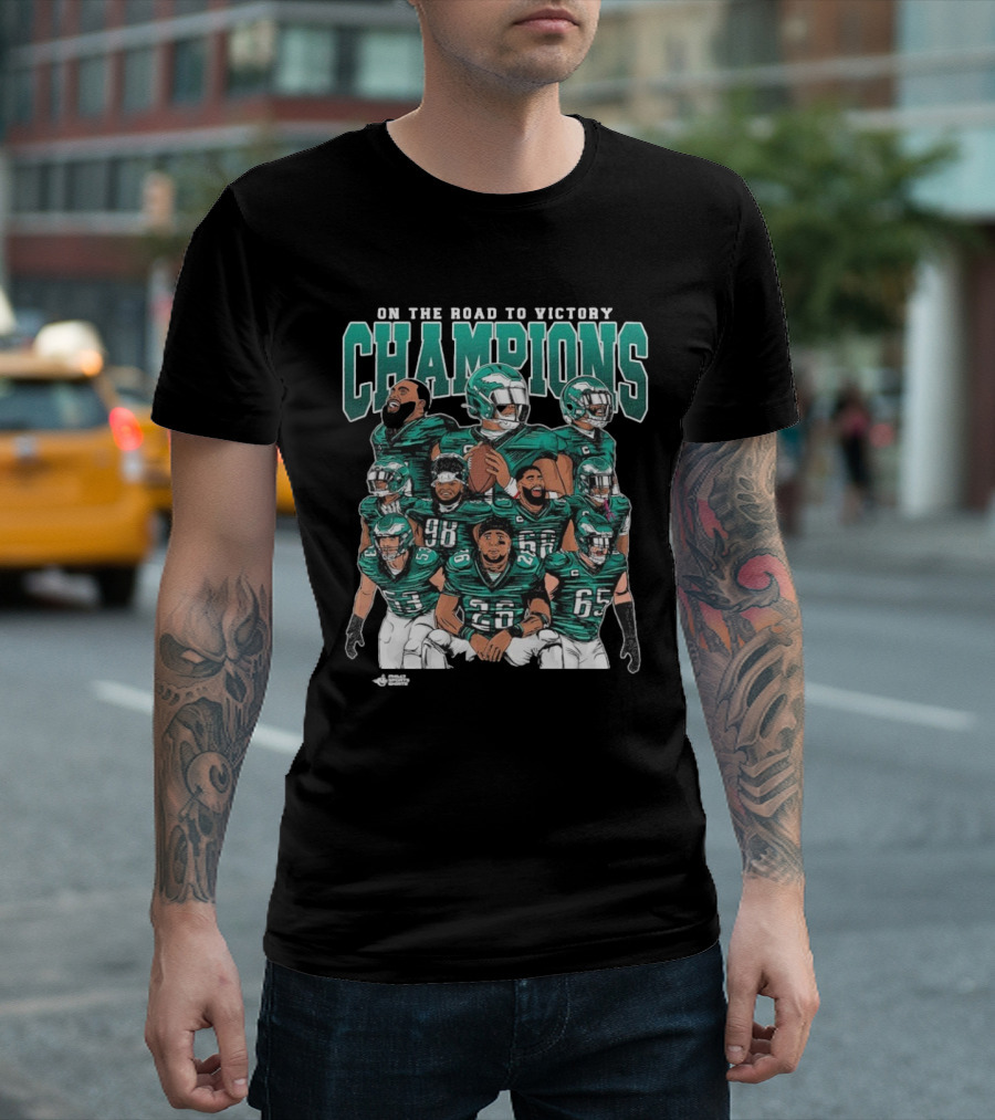 Birds Championship Philadelphia Eagles Super Bowl Champions Team T-Shirt