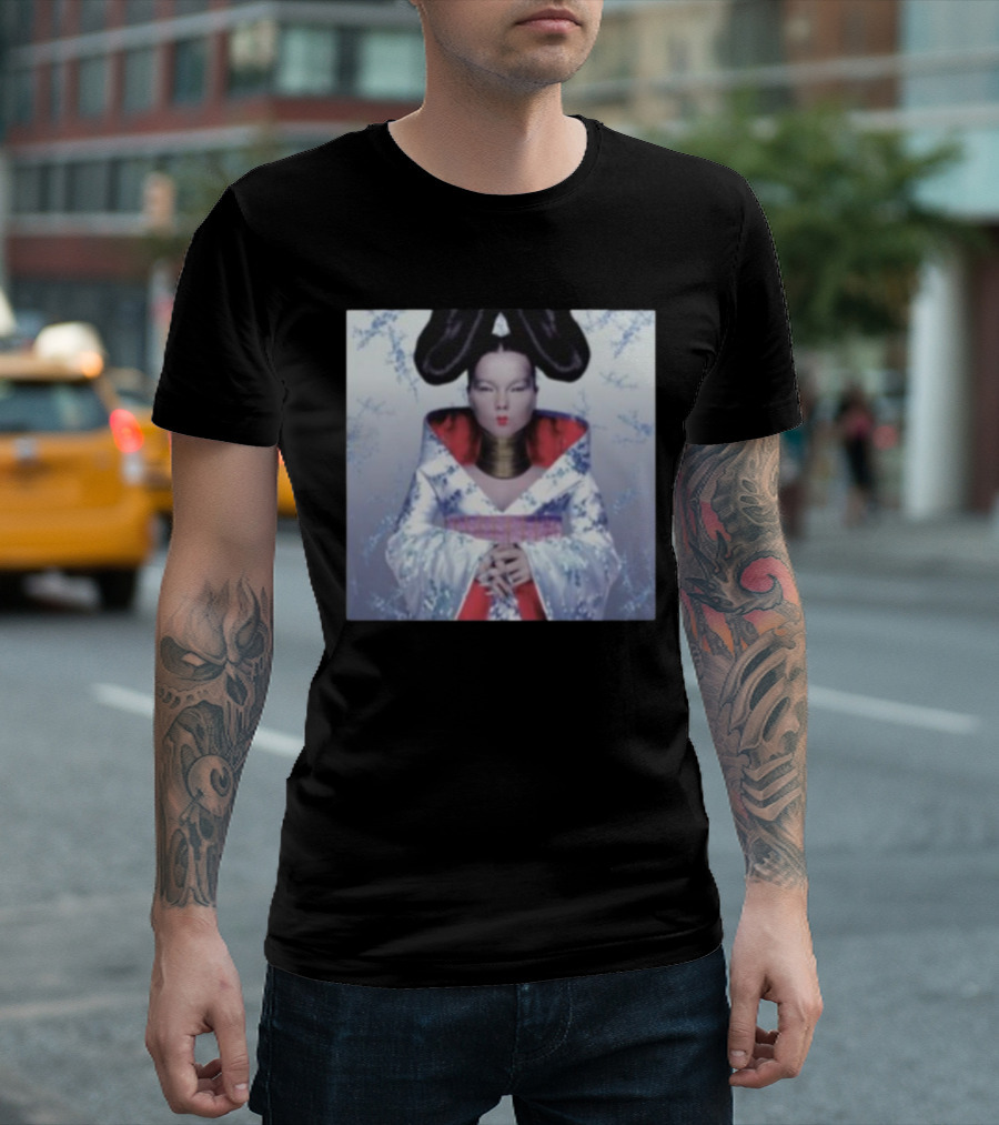 Blizzy Bjork Homogenic Album Cover Art with Iconic Kimono Style T-Shirt