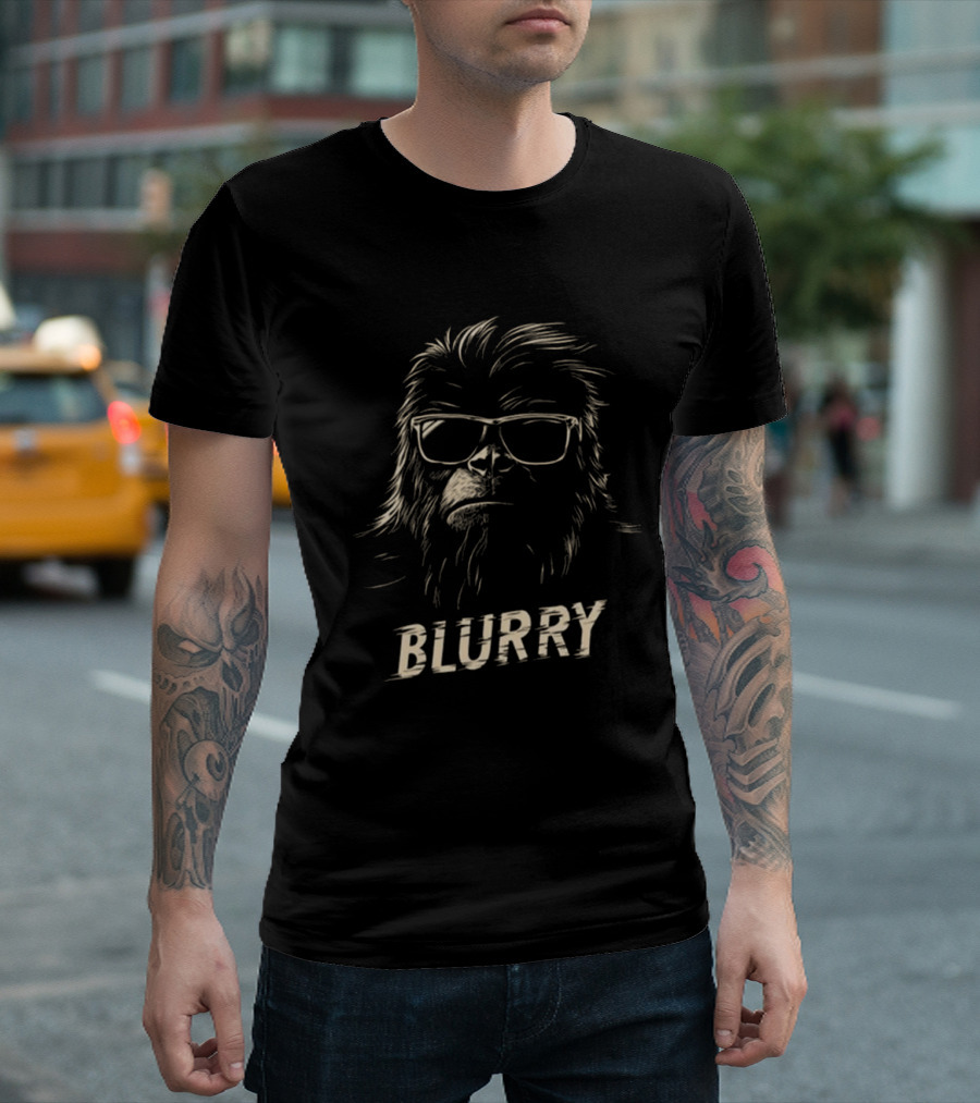 Blurry Cool Breeze Bigfoot in Sunglasses T-Shirt
