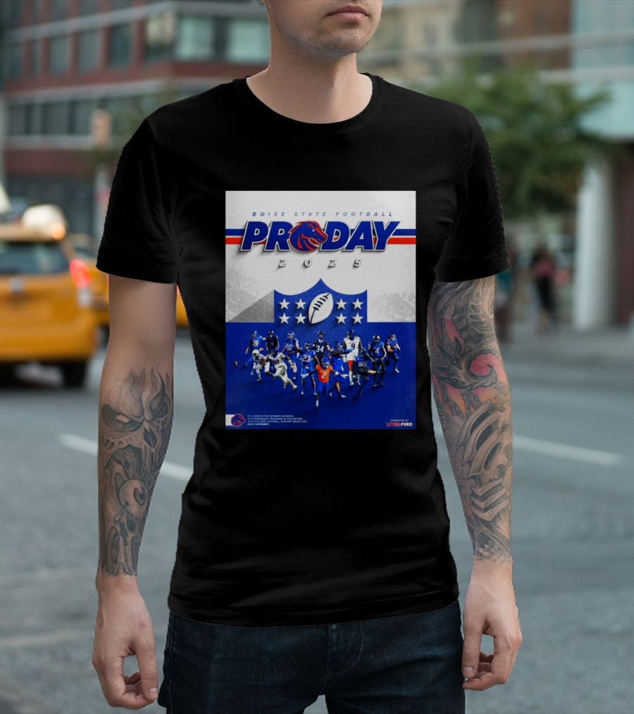 Boise State Broncos Football 2025 Pro Day 2025 College Football Playoff Selection Built Different T-Shirt