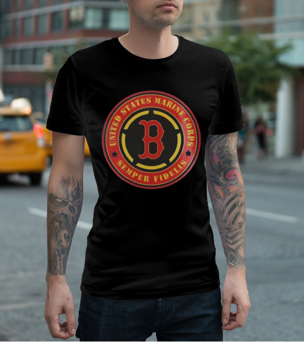 Boston Red Sox MLB United States Marine Corps Semper Fidelis Military Appreciation Night 2025 T-Shirt