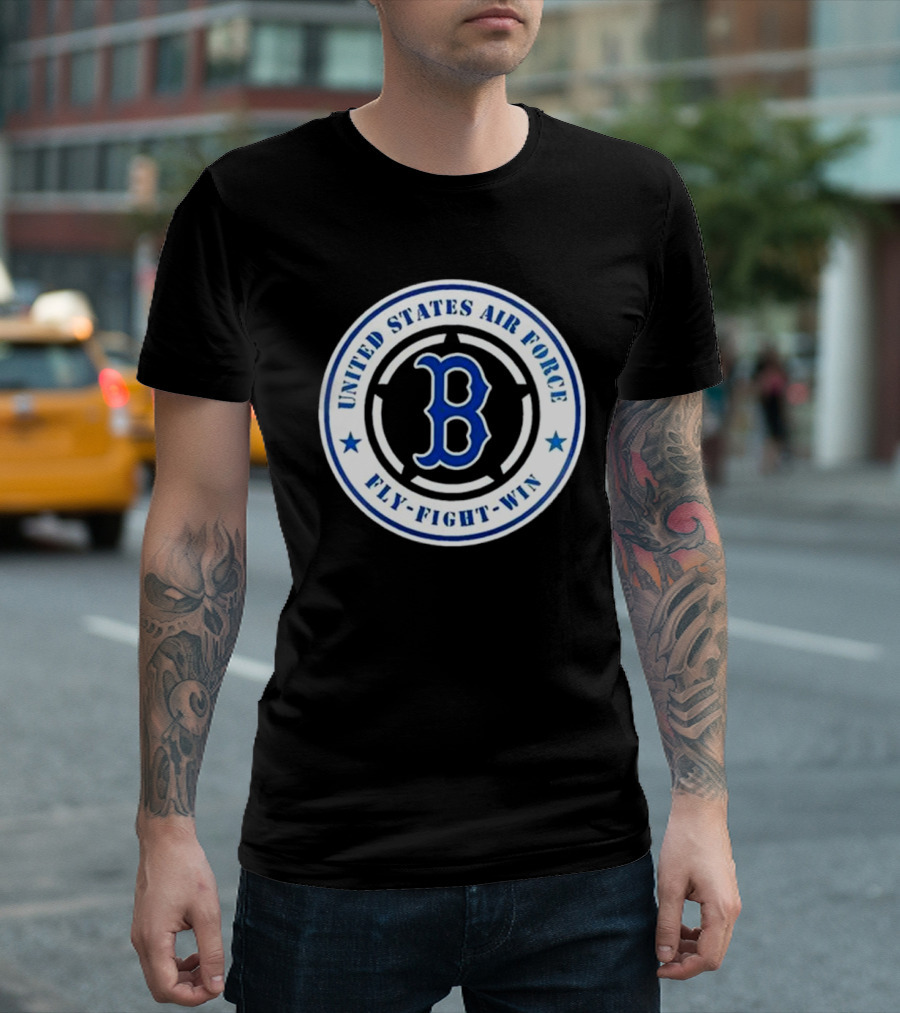 Boston Red Sox United States Air Force Fly Fight Win 2025 Military Appreciation Night T-Shirt