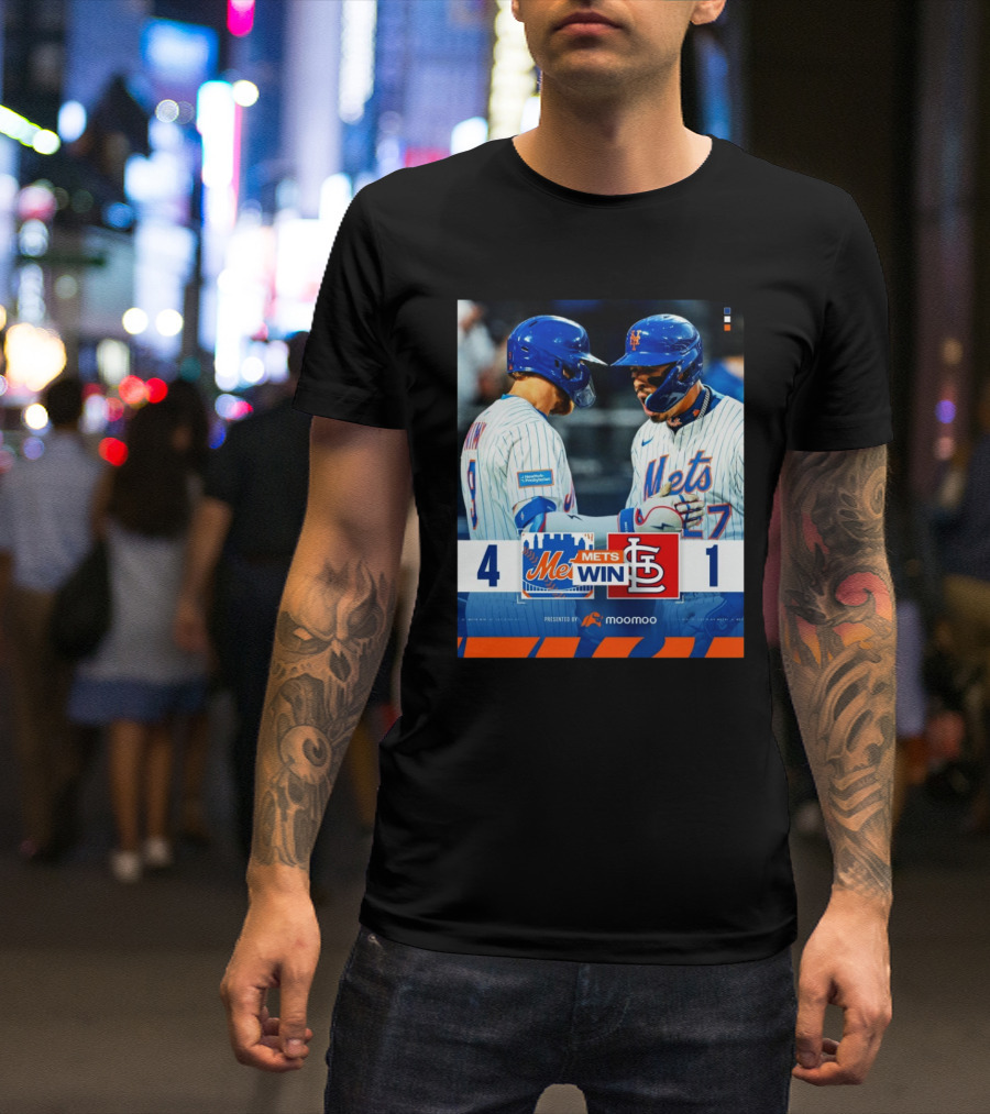 Brandon Nimmo Mark Vientos New York Mets Win St Louis Cardinals Final Score 4 – 1 T-Shirt