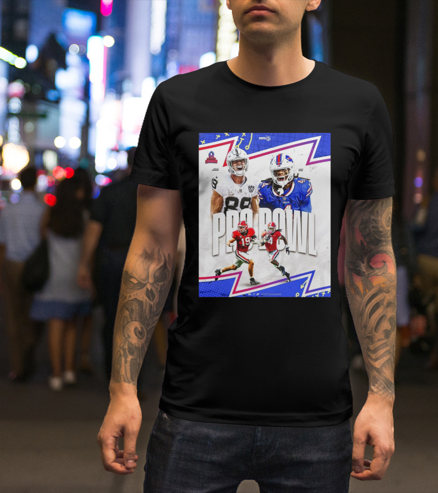 Brock Bowers Las Vegas Raiders And James Cook Buffalo Bills 2025 Pro Bowl Games NFL T-Shirt
