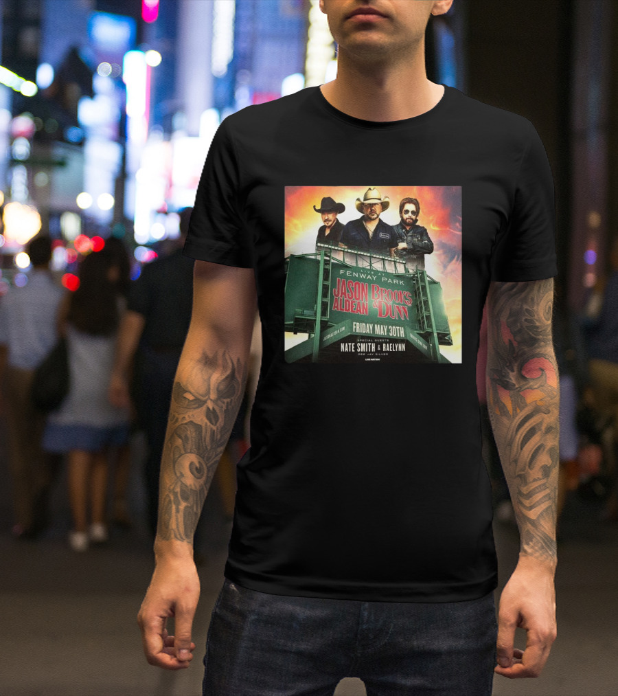 Brooks & Dunn And Jason Aldean Fenway Co-headlining Show At Park On May 30th T-Shirt