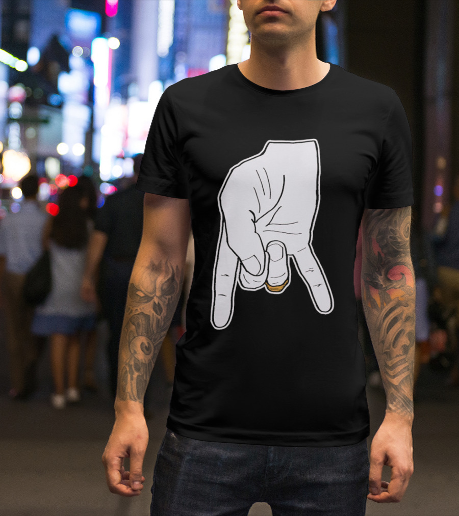 BTHO T.u. Horns Down Hand Gesture T-Shirt