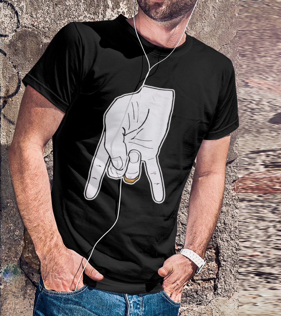BTHO T.u. Horns Down Hand Gesture T-Shirt