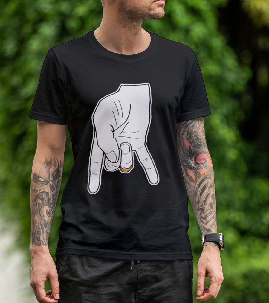 BTHO T.u. Horns Down Hand Gesture T-Shirt