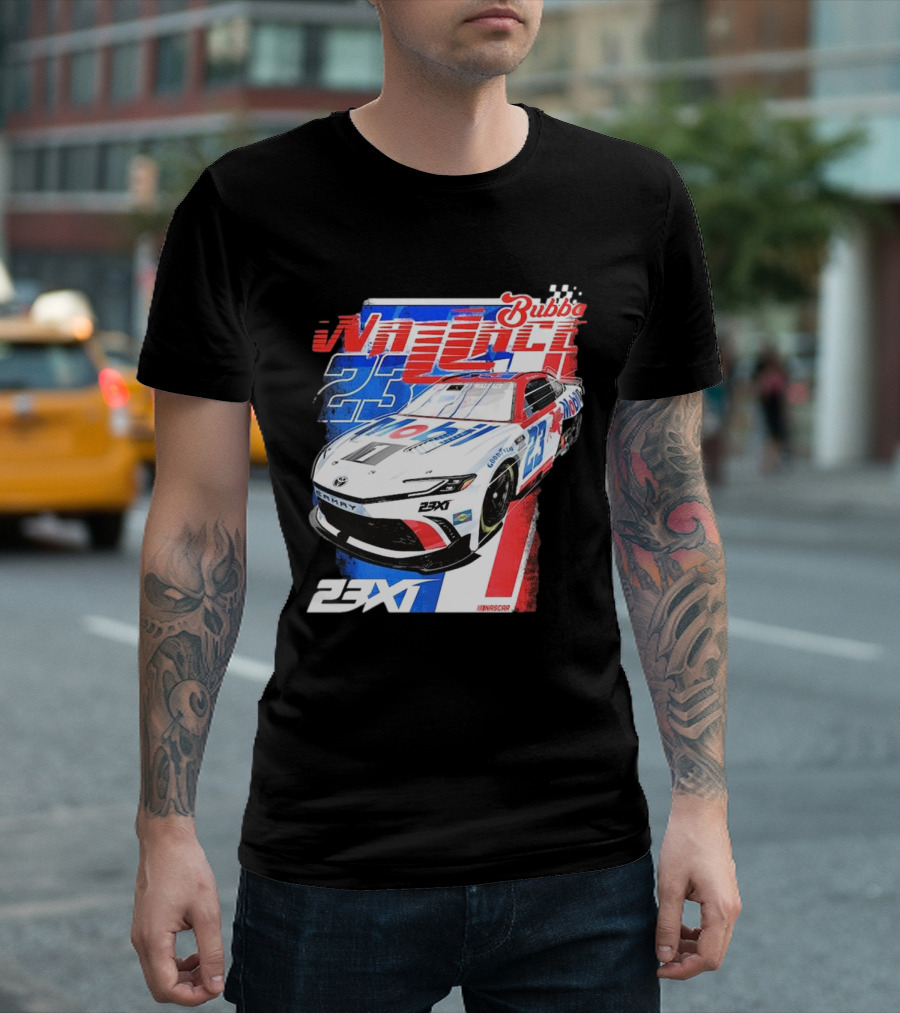 Bubba Wallace 23XI NASCAR Mobil 1 Camry Racing 23X1 T-Shirt
