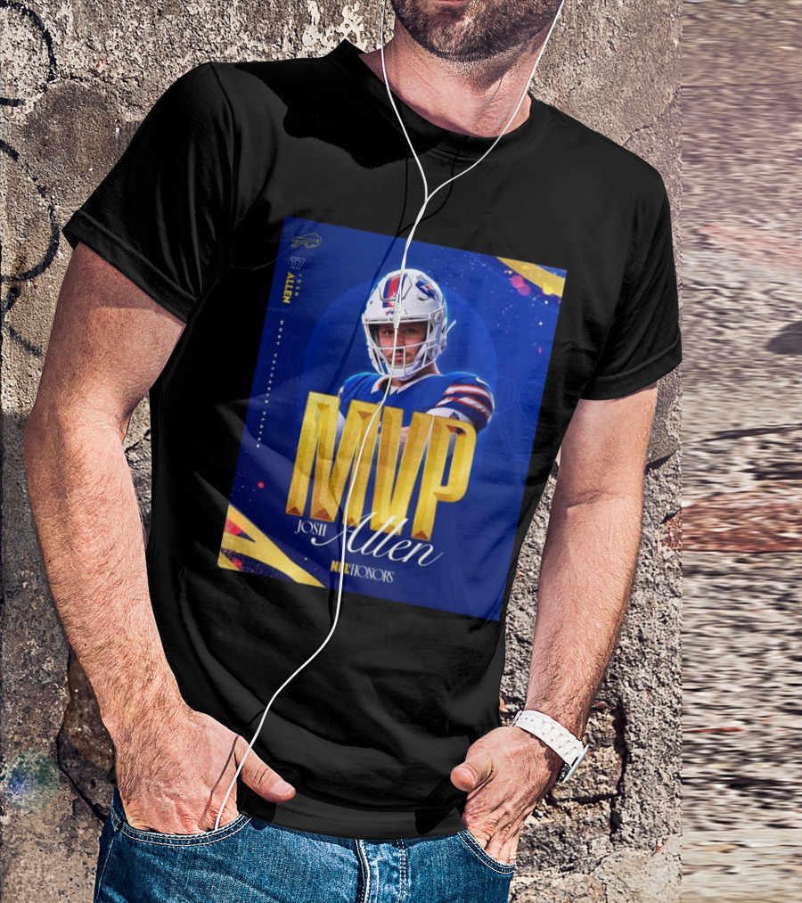 Buffalo Bills 17 Josh Allen 2024 MVP Most Valuable Player NFL Honors T-Shirt