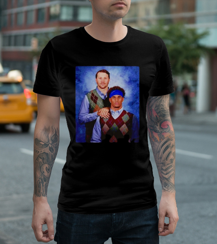 Buffalo Bills Josh Allen Keon Coleman Step Brothers T-Shirt