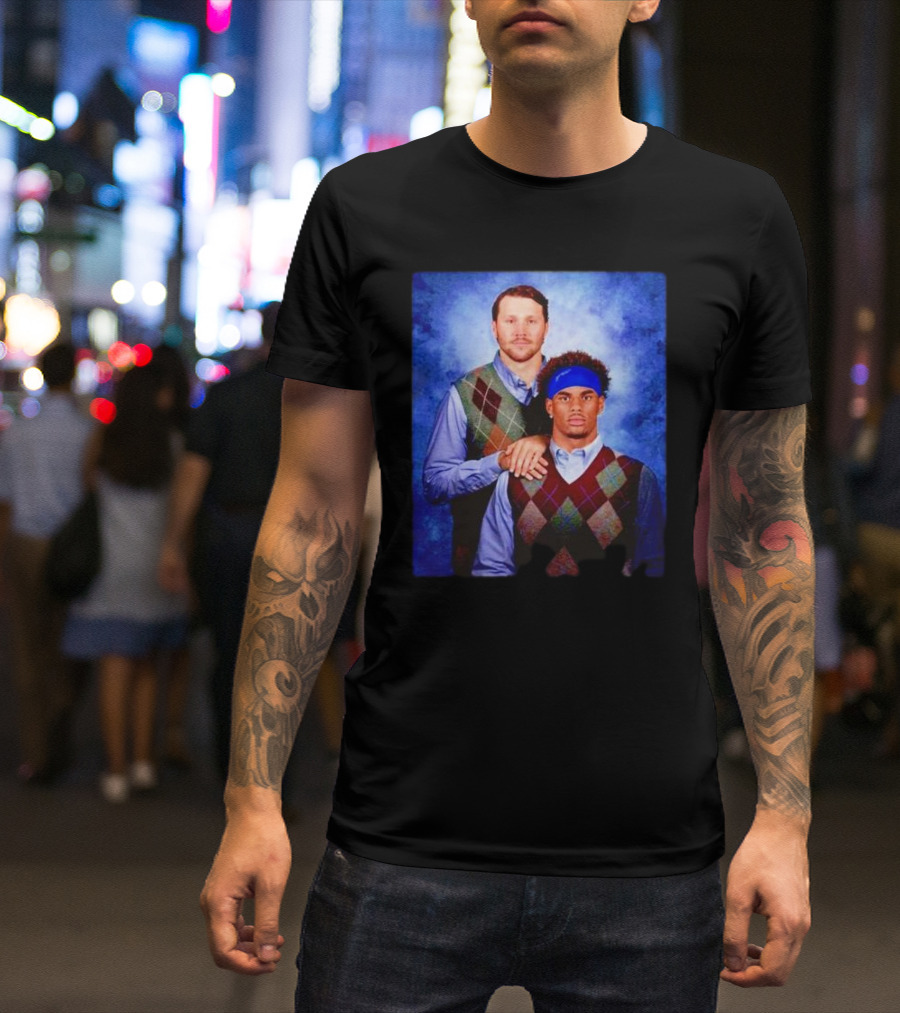 Buffalo Bills Josh Allen Keon Coleman Step Brothers T-Shirt