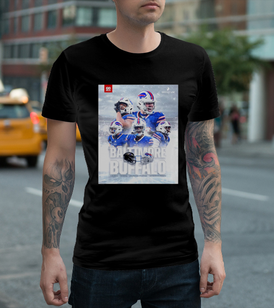 Buffalo Bills Vs Baltimore Ravens 1.19.2025 Highmark Stadium NFL Divisional Round T-Shirt