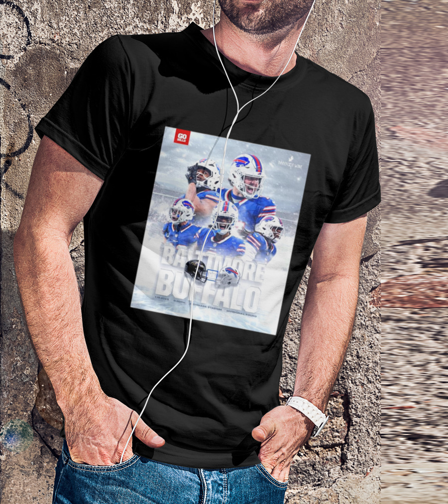 Buffalo Bills Vs Baltimore Ravens 1.19.2025 Highmark Stadium NFL Divisional Round T-Shirt