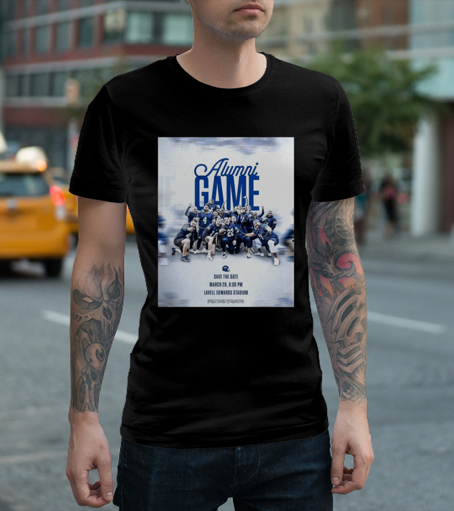 BYU Cougars Alumni Game Save The Date March 28 Lavell Edwards Stadium T-Shirt