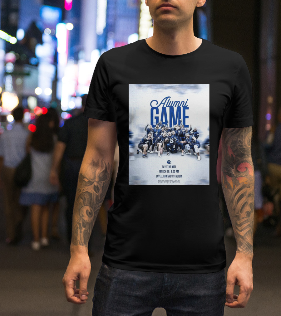 BYU Cougars Alumni Game Save The Date March 28 Lavell Edwards Stadium T-Shirt