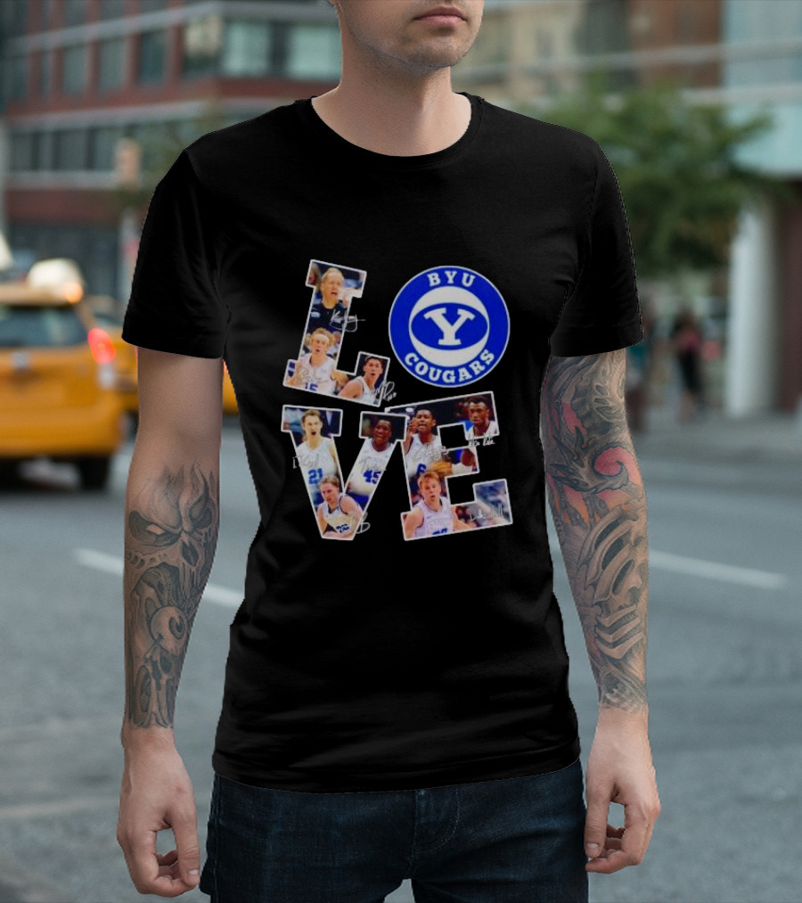 BYU Cougars Love Players Signatures T-Shirt
