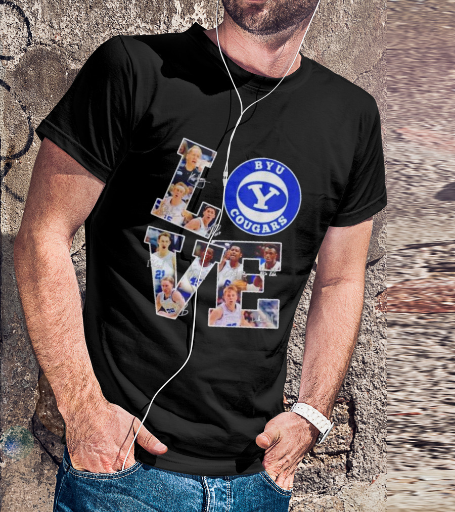 BYU Cougars Love Players Signatures T-Shirt
