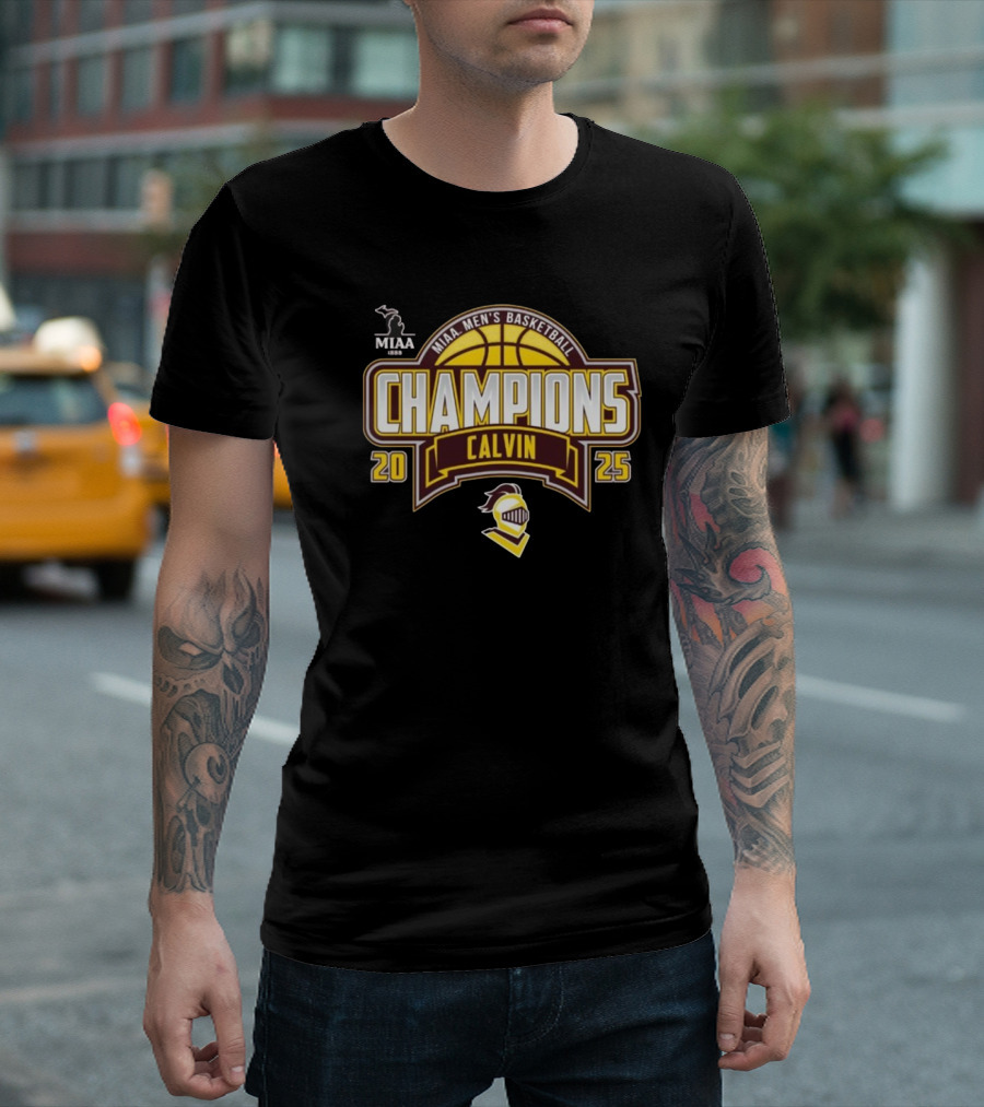 Calvin University Men’s Basketball 2025 MIAA Regular Season Champions T-Shirt