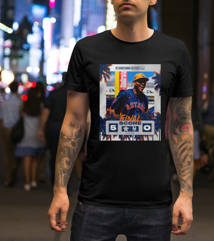 Cam Smith Houston Astros Vs New York Mets Final Score 5 – 0 MLB Spring Training T-Shirt
