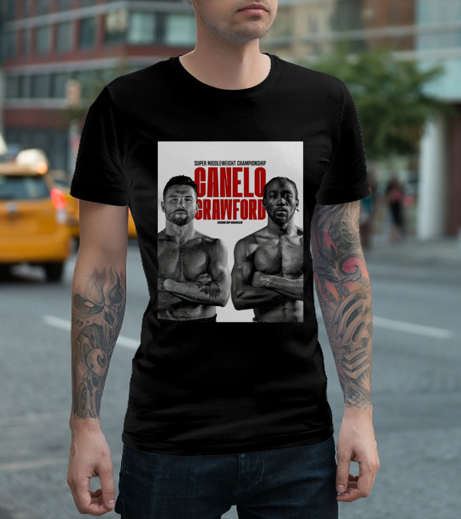 Canelo Alvarez And Terence Crawford Super Middleweight Championship Dose Of Genius T-Shirt