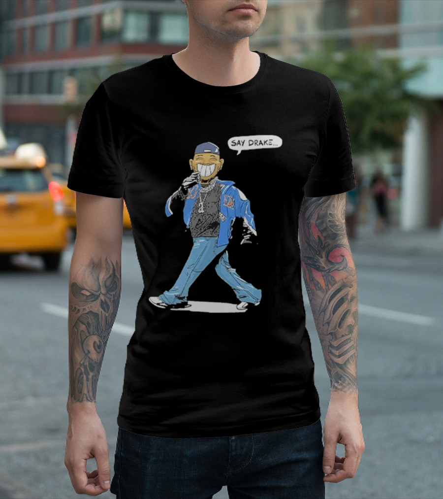 Cartoon Kendrick Lamar Say Drake Super Bowl LIX T-Shirt