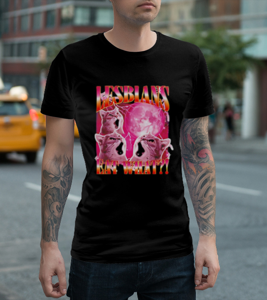 Cat Lesbians Eat What Graphic T-Shirt