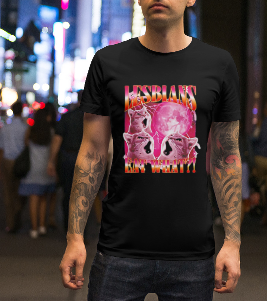 Cat Lesbians Eat What Graphic T-Shirt