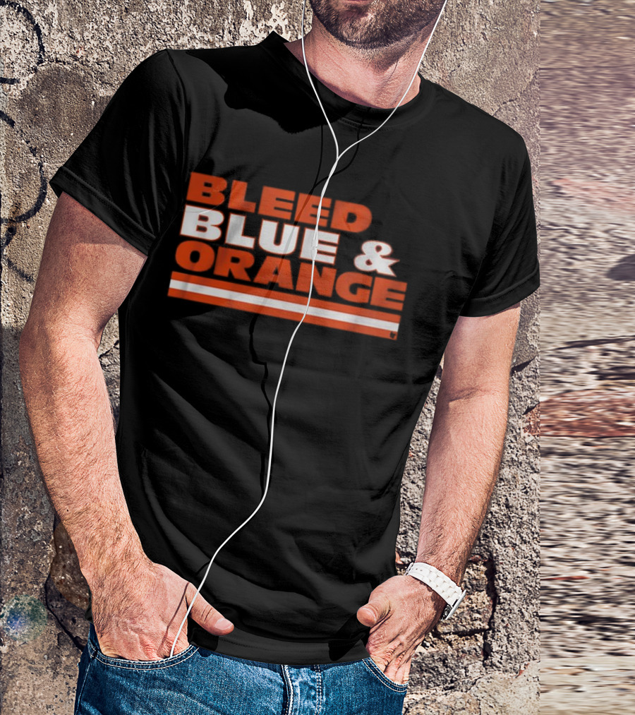 Chicago Football Bleed Blue & Orange T-Shirt