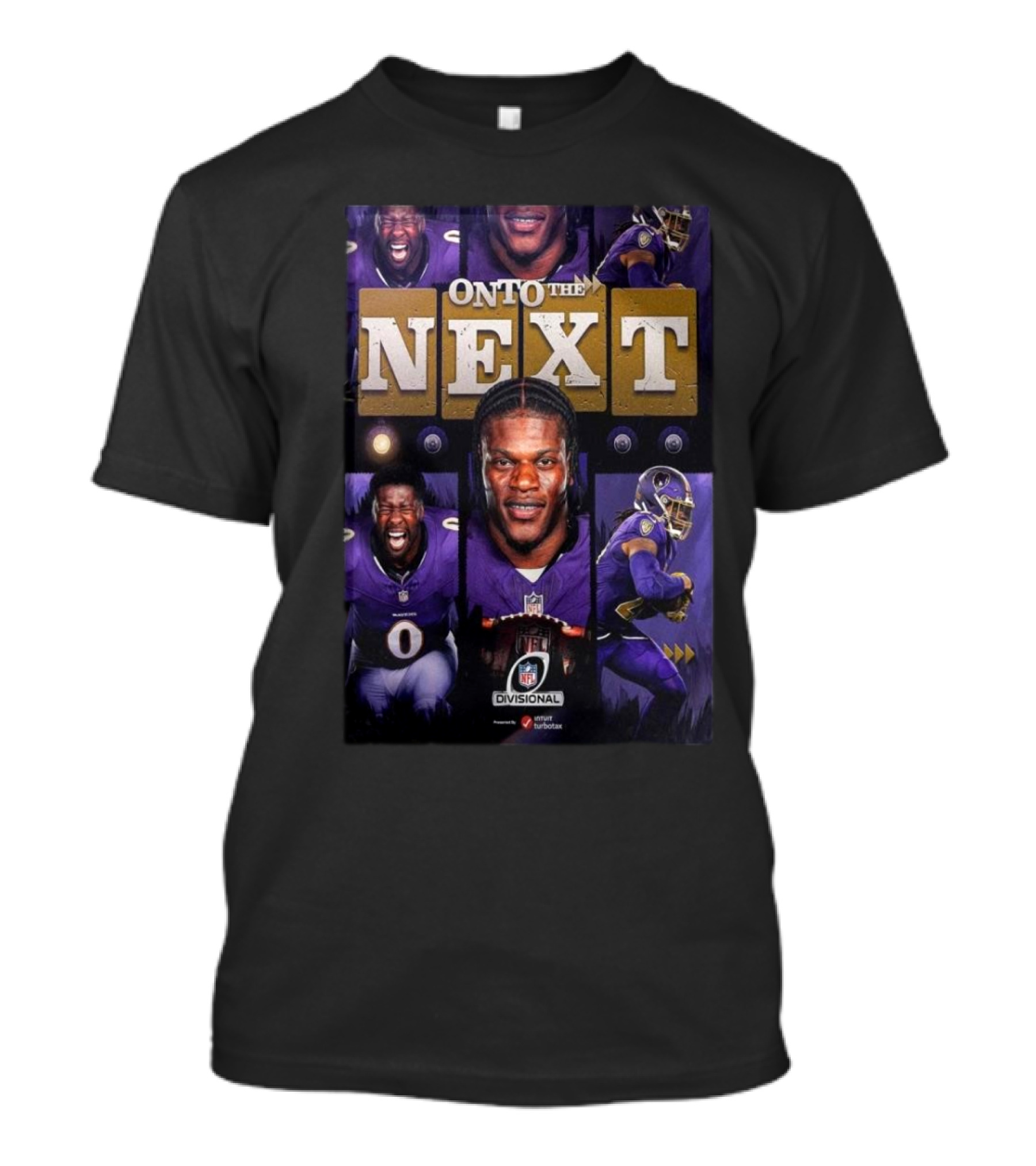 ONTO THE NEXT Baltimore Ravens NFL Playoffs Divisional 2024 2025 T-Shirt