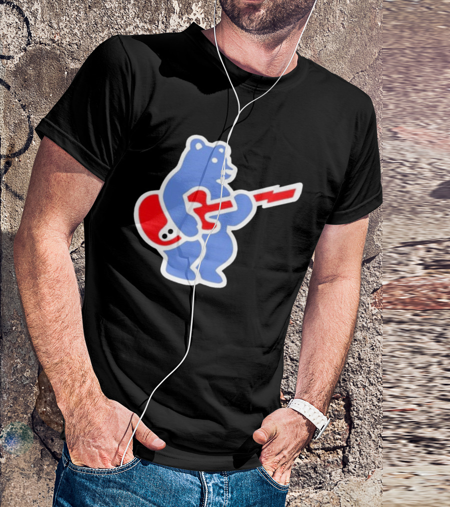 Cubs Bear Guitar Logo T-Shirt