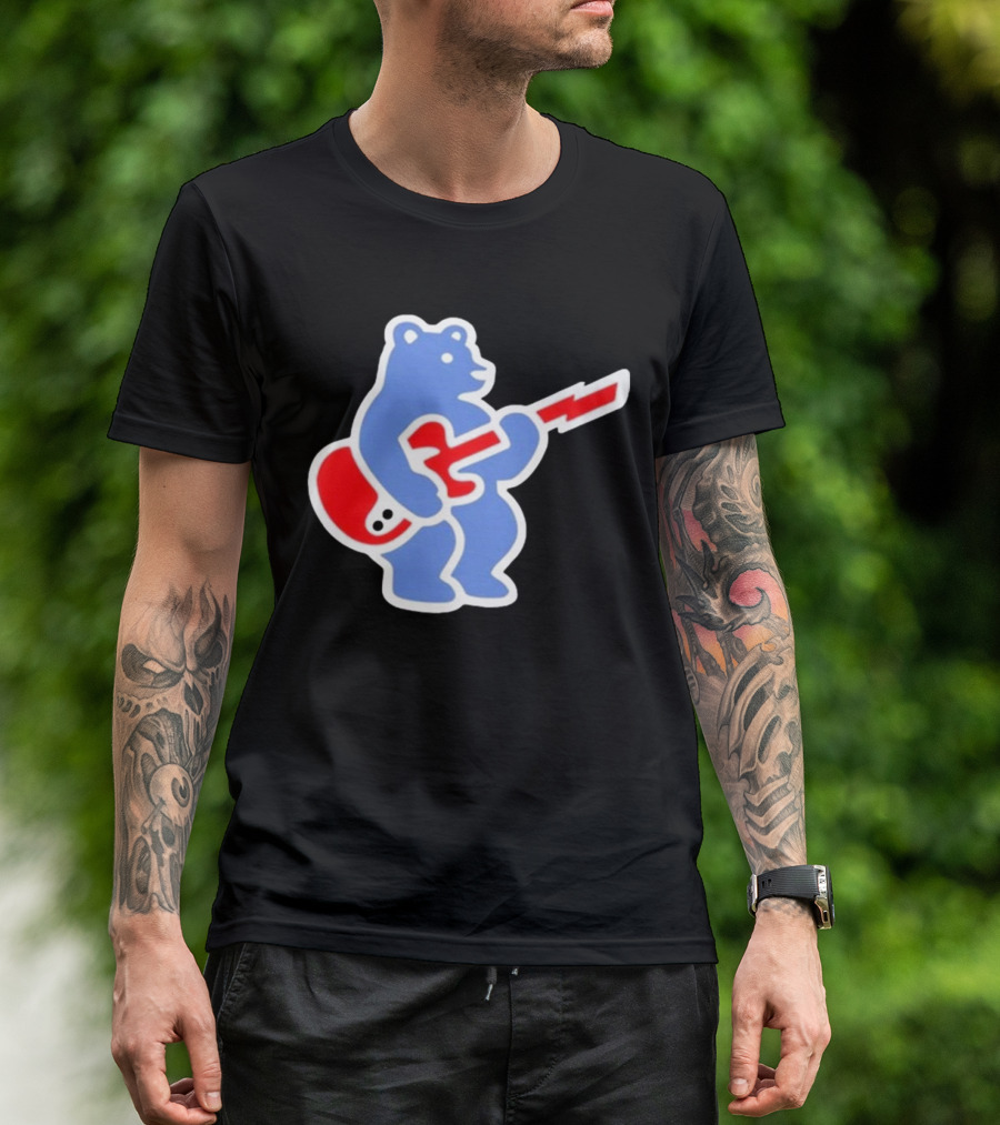 Cubs Bear Guitar Logo T-Shirt