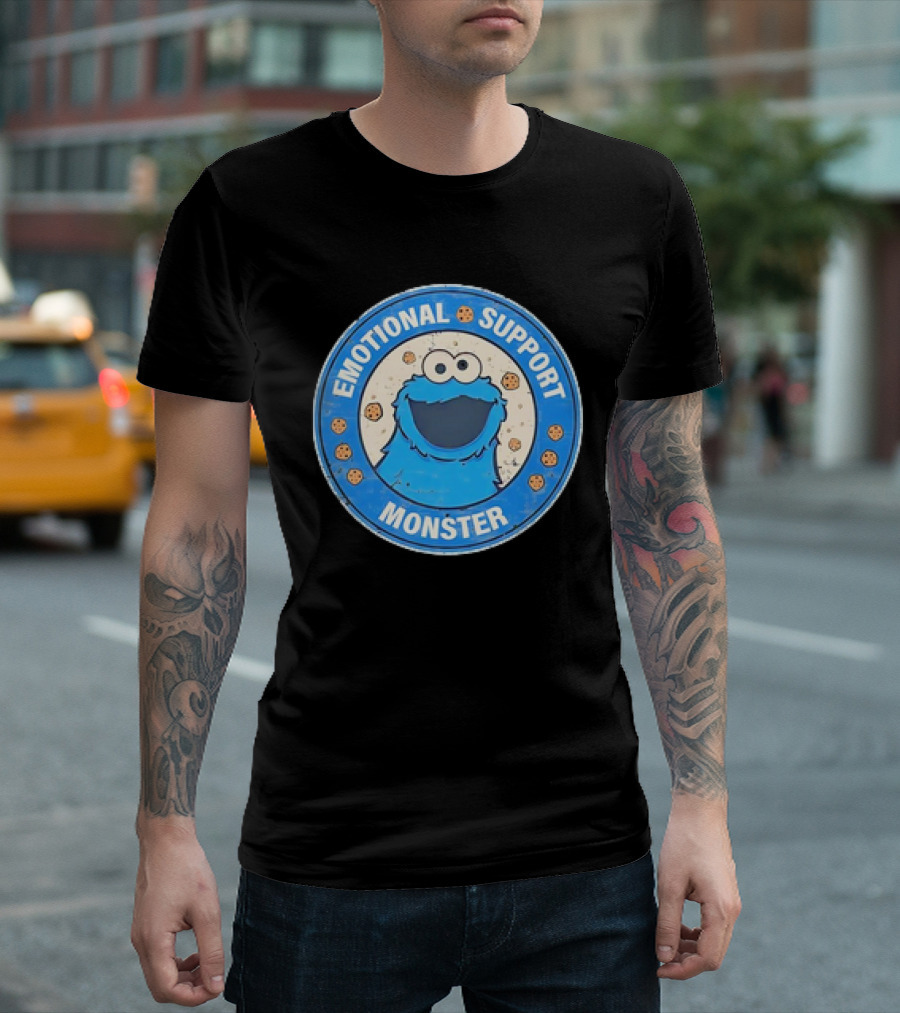 Cookie Monster Emotional Support Monster T-Shirt