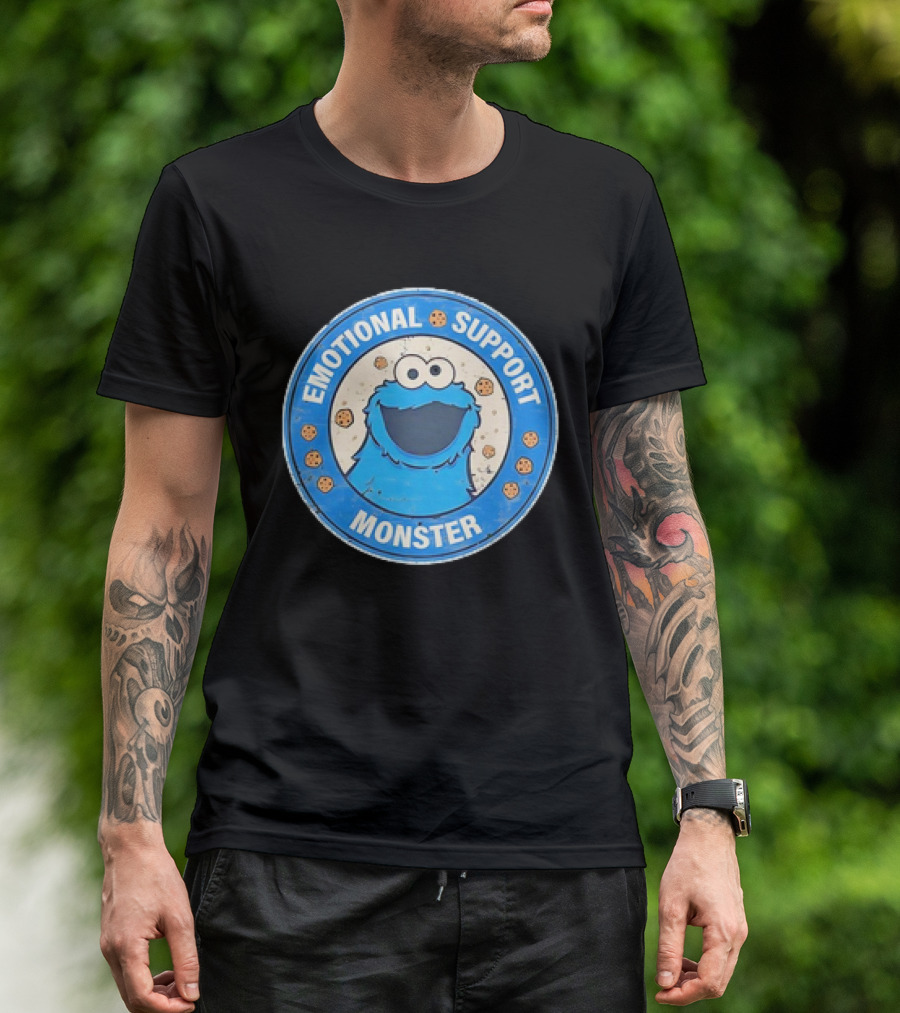 Cookie Monster Emotional Support Monster T-Shirt
