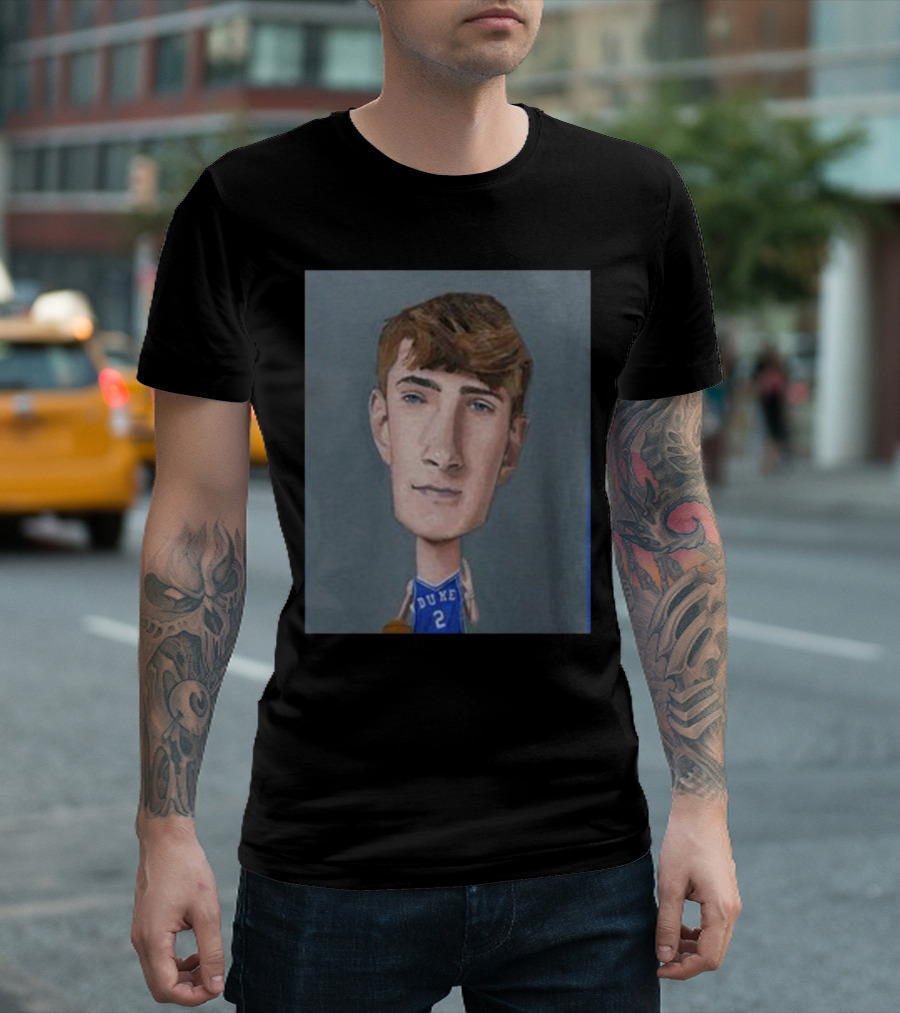 Cooper Flagg Duke Blue Devils Men’s Basketball March Madness 2025 NCAA Final Four Caricature T-Shirt