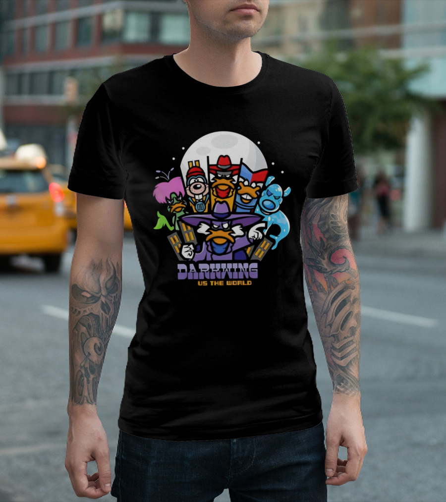 Darkwing Duck X Scott Pilgrim Vs The World Darkwing Vs The World T-Shirt