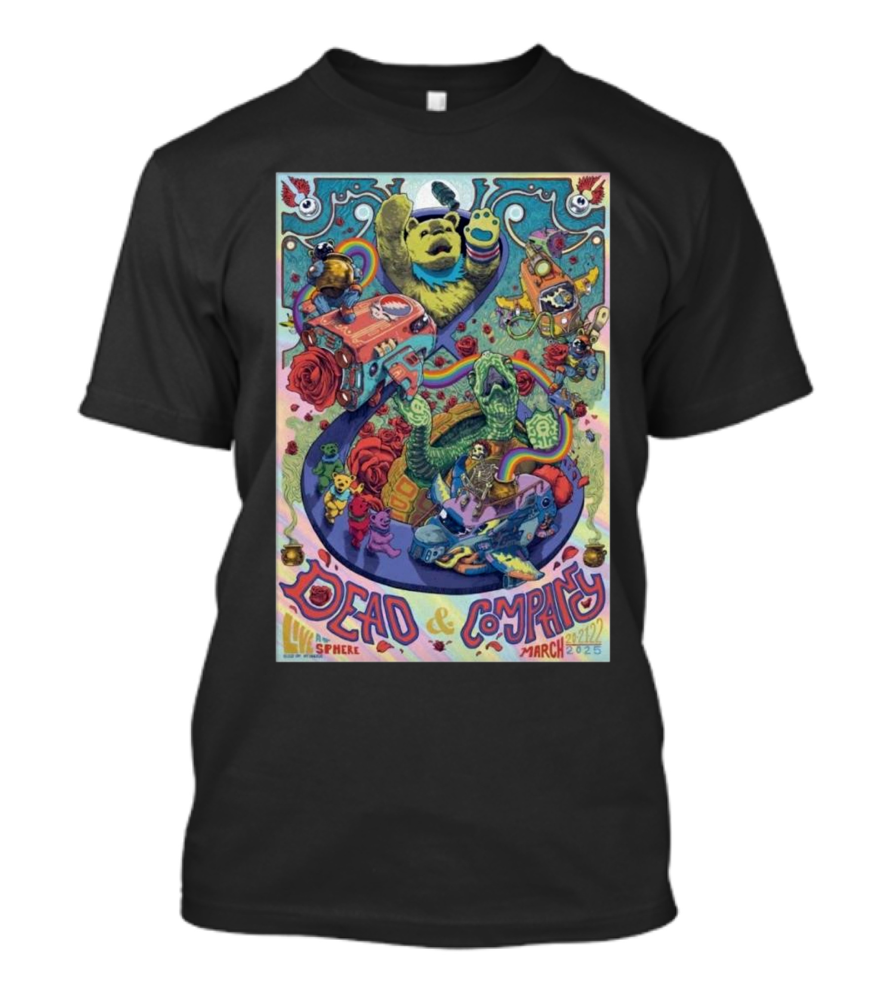 Dead And Company Mar 20 21 22 2025 Sphere Las Vegas T-Shirt