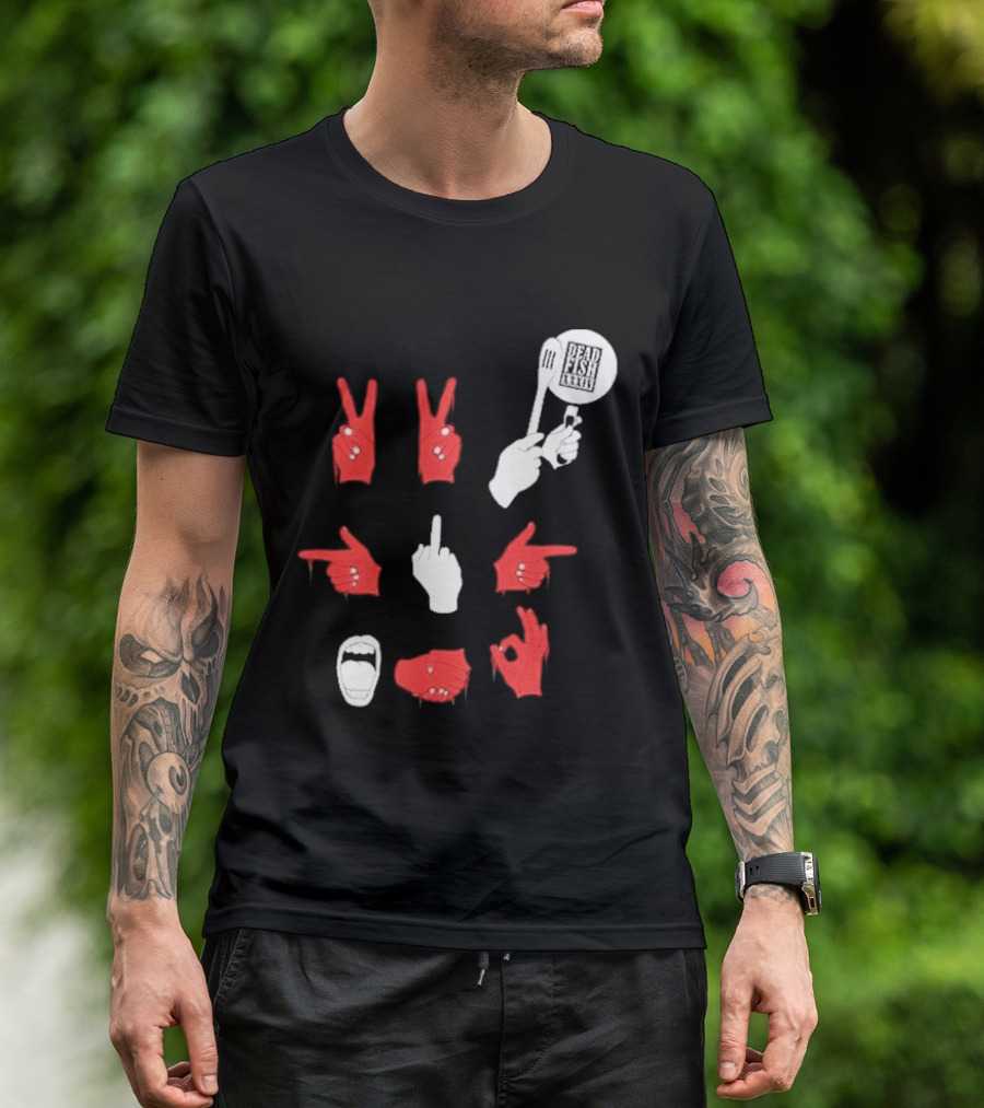 Dead Fish Moletom Careca Sangue Nas Maos 2025 T-Shirt
