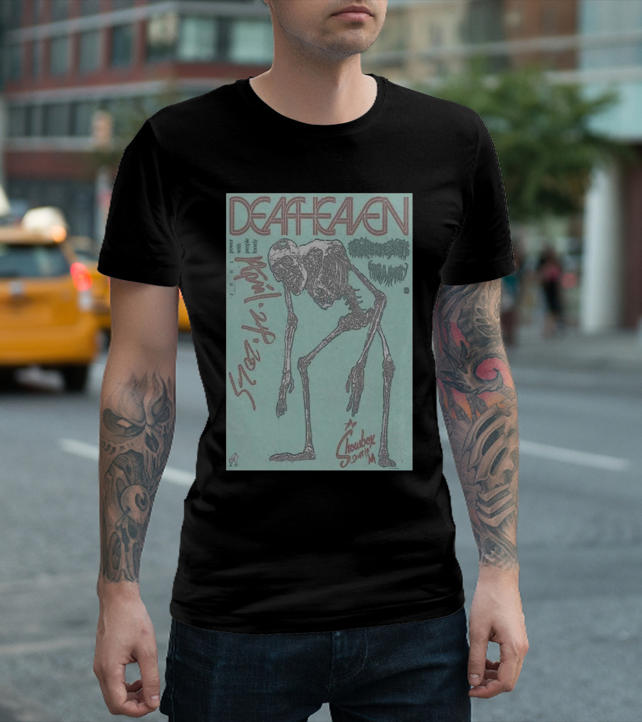 Deafheaven The Showbox Seattle WA 4-24-2025 Power with Marl Power Homo Lux T-Shirt