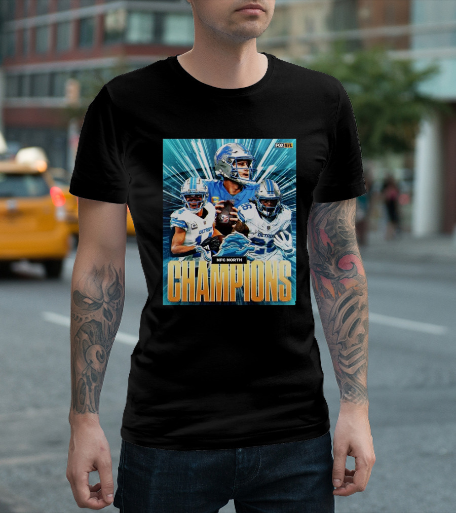 Detroit Lions Vs Minnesota Vikings NFC North Champions Kings Of The North T-Shirt