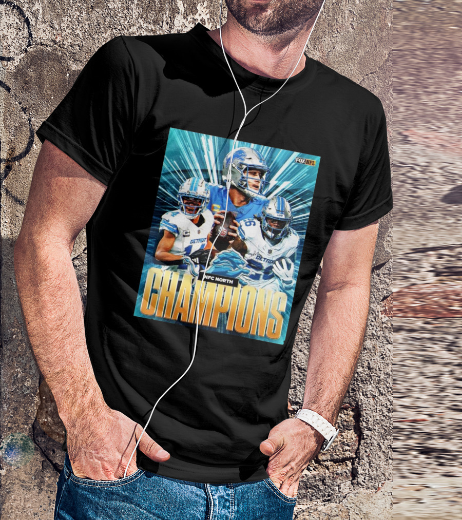 Detroit Lions Vs Minnesota Vikings NFC North Champions Kings Of The North T-Shirt