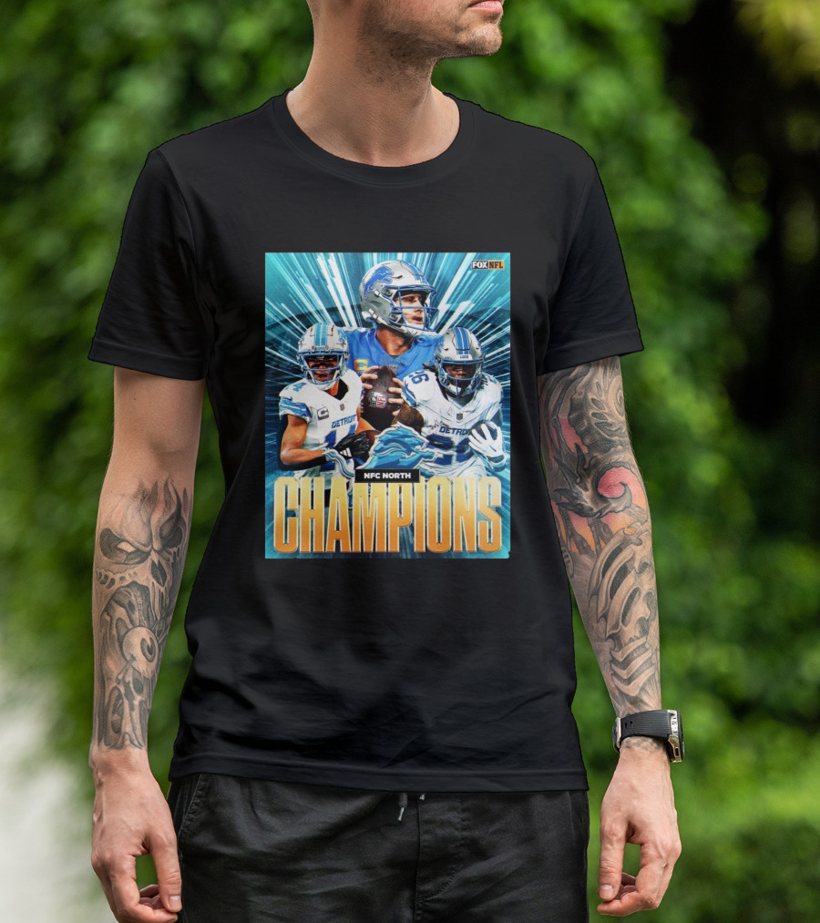 Detroit Lions Vs Minnesota Vikings NFC North Champions Kings Of The North T-Shirt