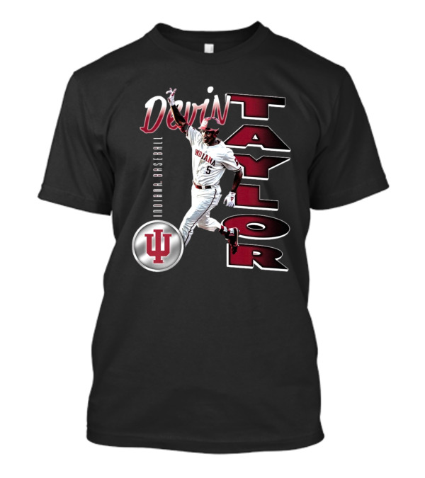 Devin Taylor Illustrated Indiana Hoosiers Baseball NCAA 2025 Graphic T-Shirt