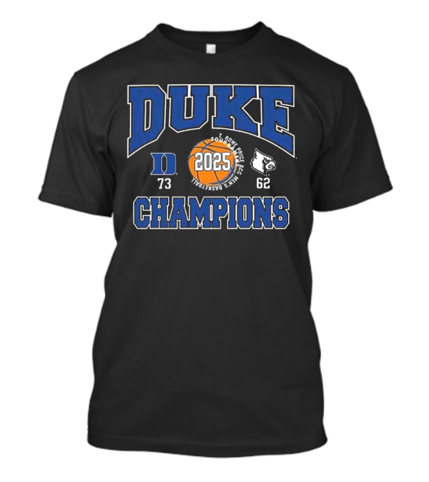 Duke Blue Devils ACC 2025 Champs Score T-Shirt